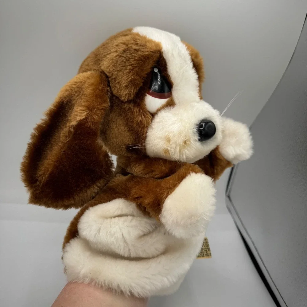 Vintage 1983 Applause Sad Sam Basset Hound Dog Plush Hand Puppet Giordano 6115